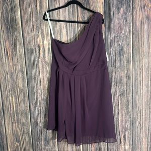 Elegant Purple One-Shoulder Dress